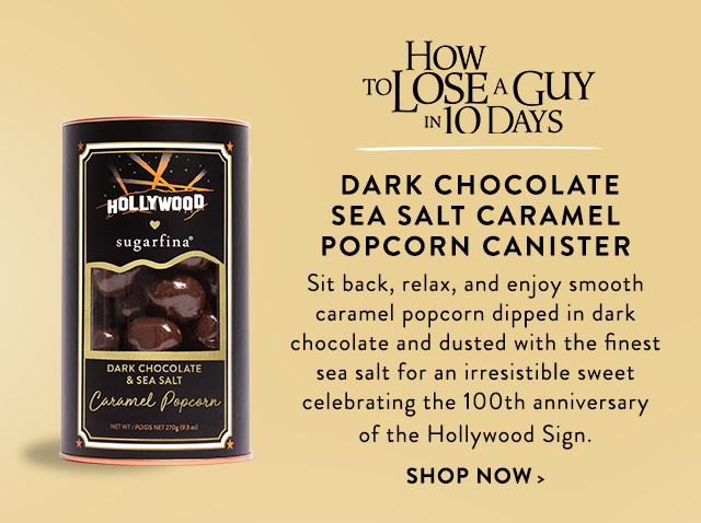 Hollywood X Sugarfina Dark Chocolate Sea Salt Caramel Popcorn Canister