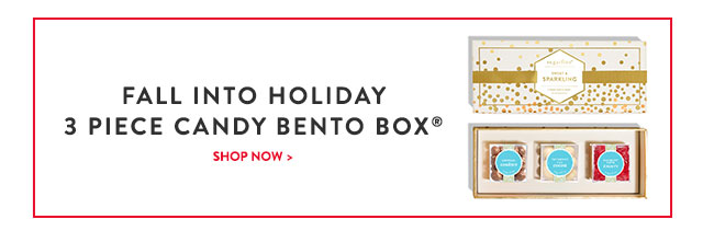 Shop the Fall Into Holiday 3 Piece Candy Bento Box!