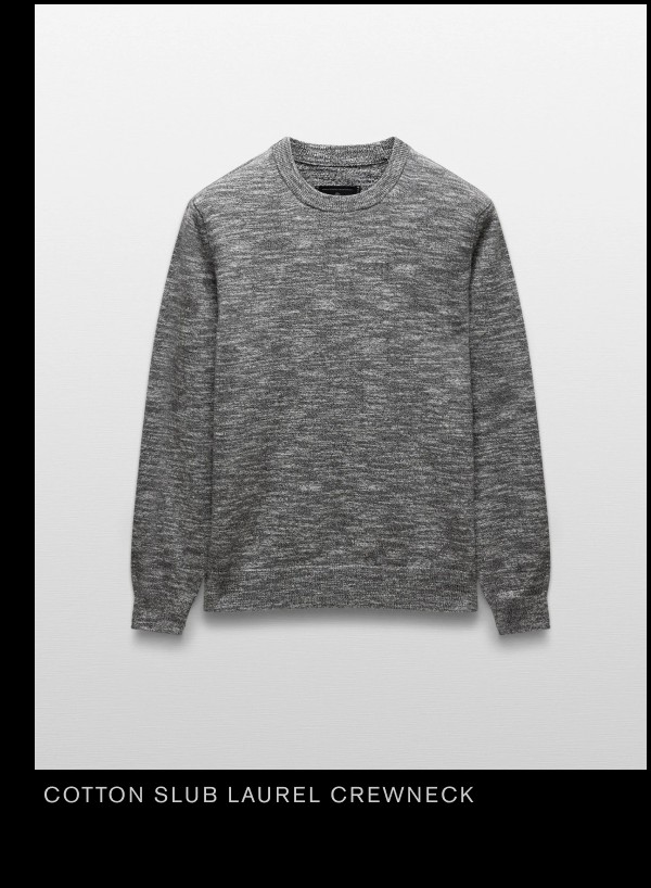 Cotton Slub Laurel Crewneck