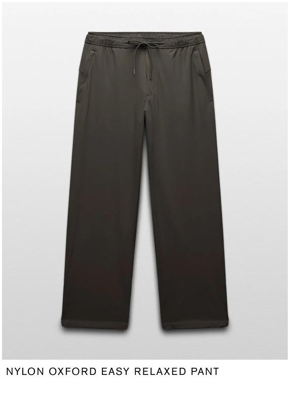 Nylon Oxford Easy Relaxed Pant