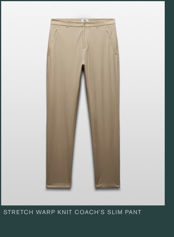 Stretch Warp Knit Coach's Slim Pant