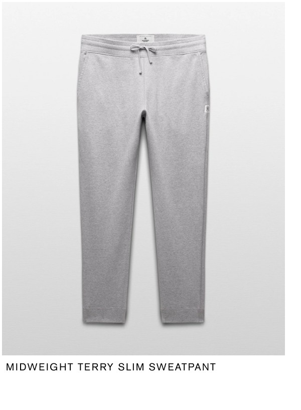 Midweight Terry Slim Sweatpant