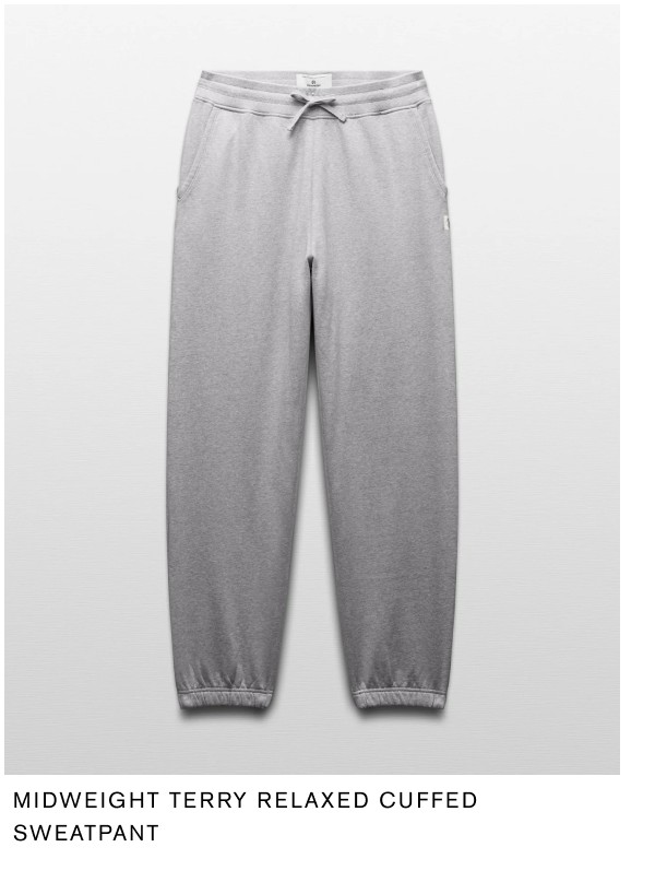 Midweight Terry Relaxed Cuffed Sweatpant