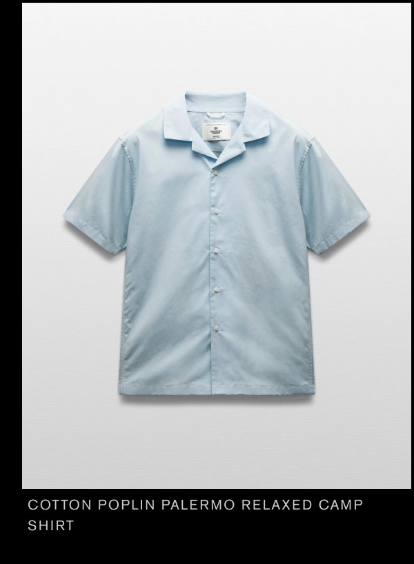 Cotton Poplin Palermo Relaxed Camp Shirt