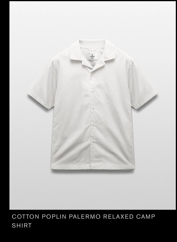 Cotton Poplin Palermo Relaxed Camp Shirt