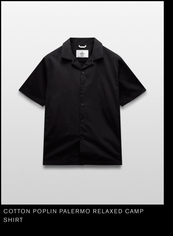 Cotton Poplin Palermo Relaxed Camp Shirt