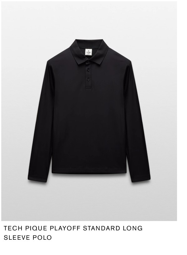 Tech Pique Playoff Standard Long Sleeve Polo