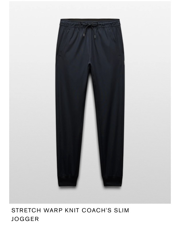 Stretch Warp Knit Coach's Slim Jogger