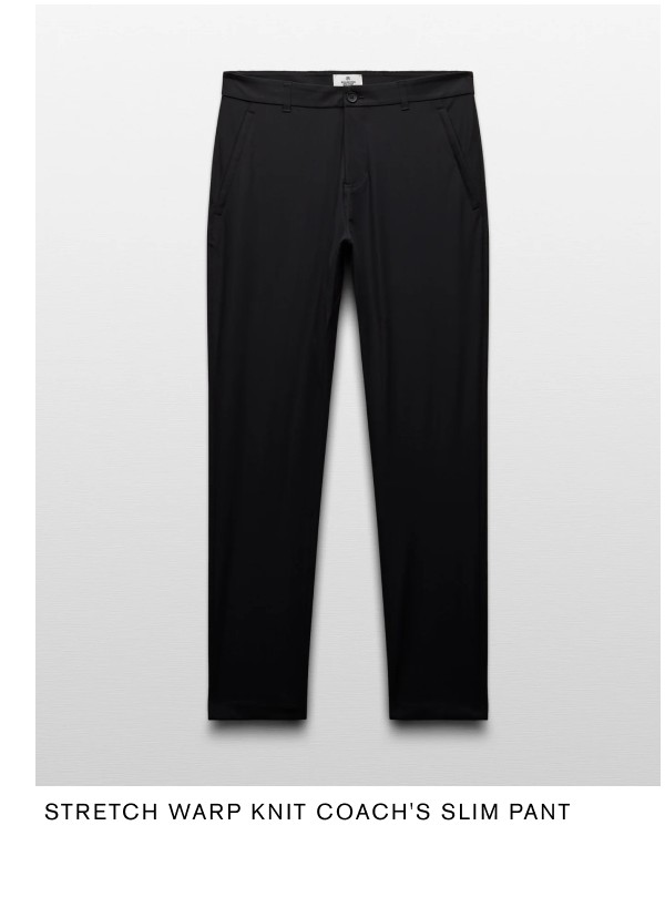Stretch Warp Knit Coach's Slim Pant