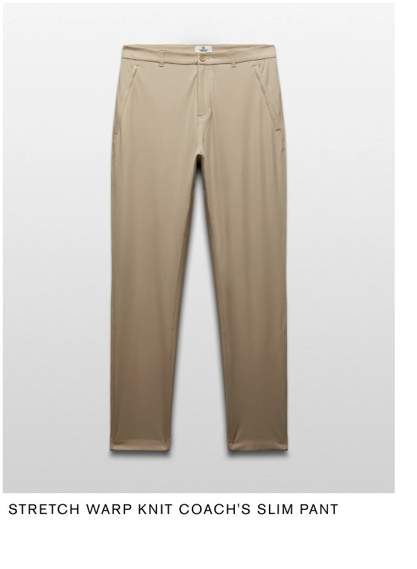 Stretch Warp Knit Coach's Slim Pant