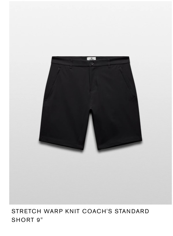 Stretch Warp Knit Coach's Standard Short 9"