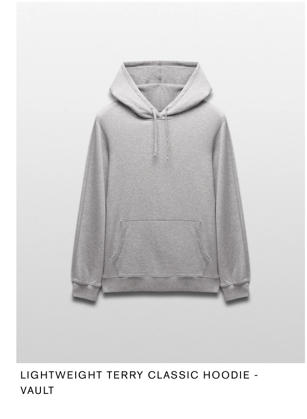 Lightweight Terry Classic Hoodie - Vault