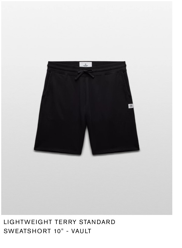 Lightweight Terry Standard Sweatshort 10" - Vault