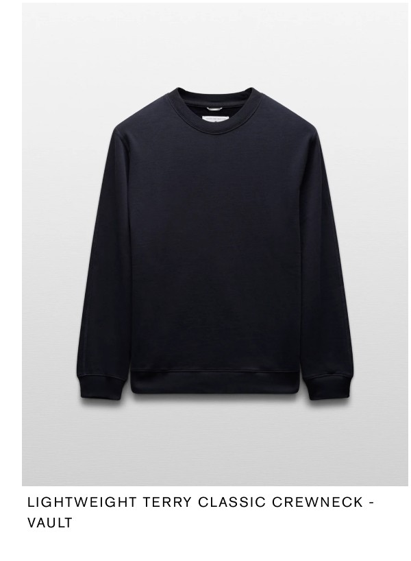 Lightweight Terry Classic Crewneck - Vault