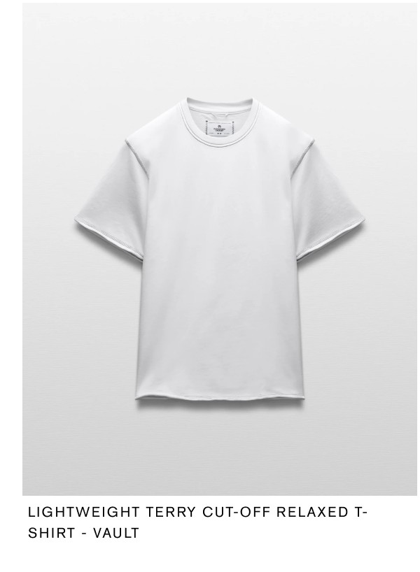 Lightweight Terry Cut-Off Relaxed T-Shirt - Vault