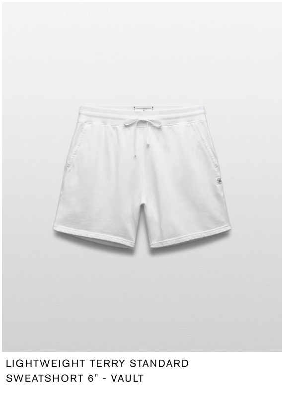 Lightweight Terry Standard Sweatshort 6" - Vault