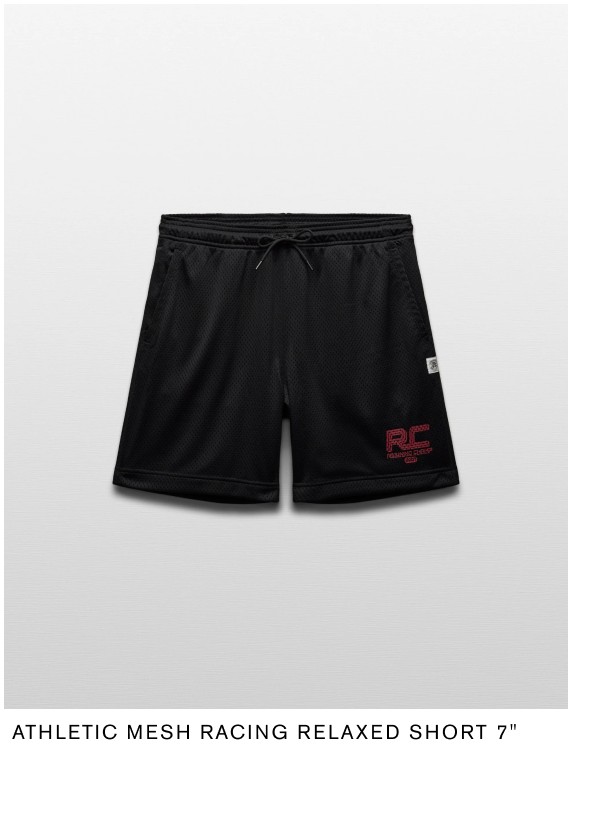 Athletic Mesh Racing Relaxed Short 7"