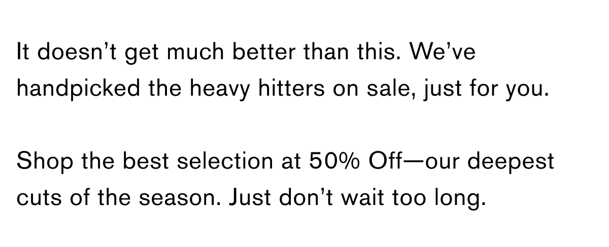 Performance Gear. Priced to Move.