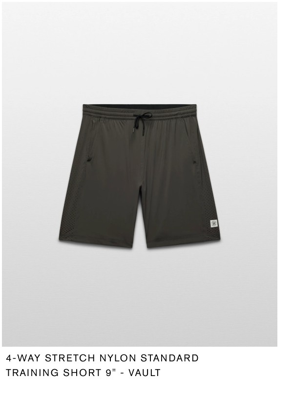 4-Way Stretch Nylon Standard Training Short 9" - Vault
