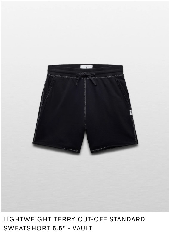 Lightweight Terry Cut-Off Standard Sweatshort 5.5" - Vault