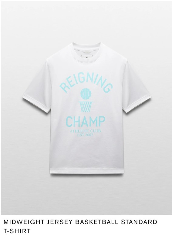 Midweight Jersey Basketball Standard T-Shirt