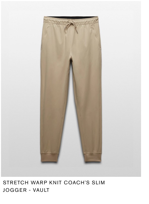 Stretch Warp Knit Coach's Slim Jogger - Vault