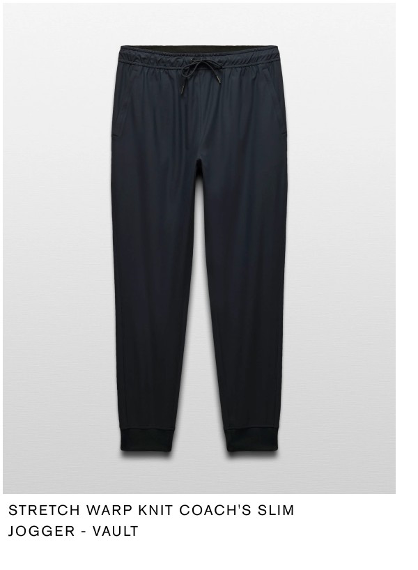 Stretch Warp Knit Coach's Slim Jogger - Vault