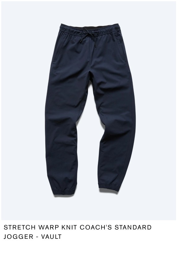 Stretch Warp Knit Coach's Standard Jogger - Vault