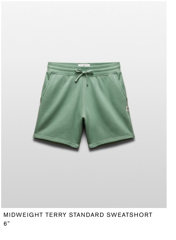 Midweight Terry Standard Sweatshort 6"