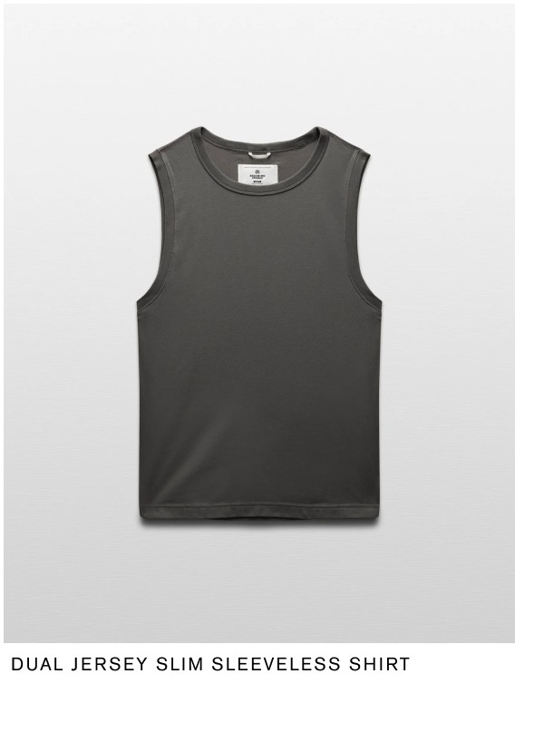 Dual Jersey Slim Sleeveless Shirt