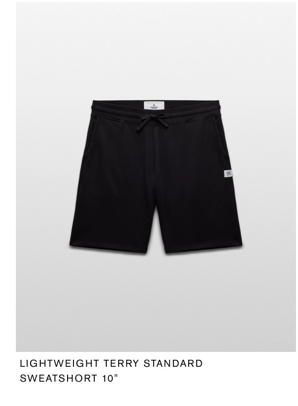 Lightweight Terry Standard Sweatshort 10"