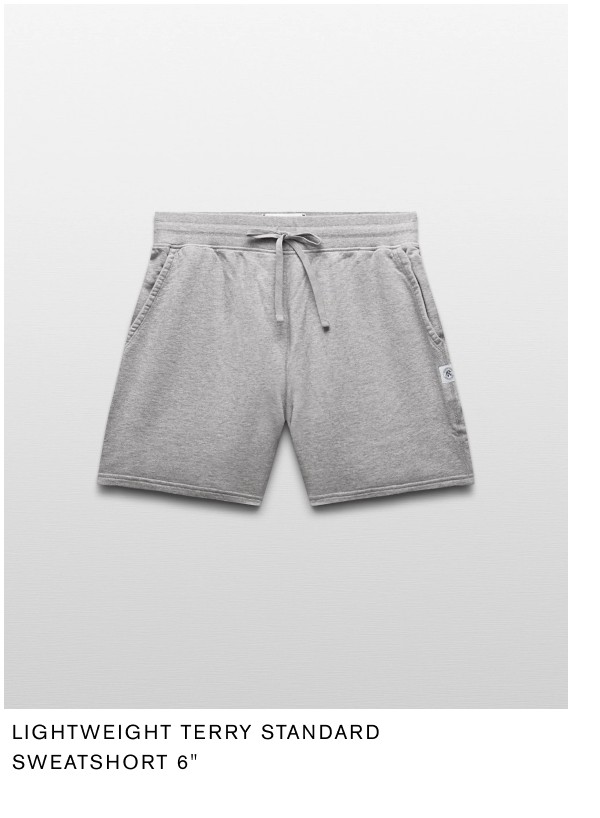 Lightweight Terry Standard Sweatshort 6"