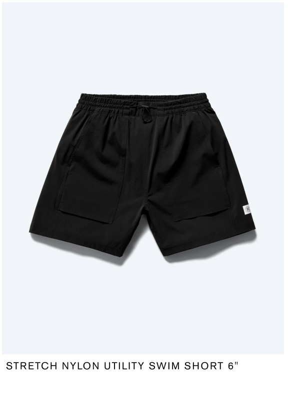 STRETCH NYLON UTILITY SWIM SHORT