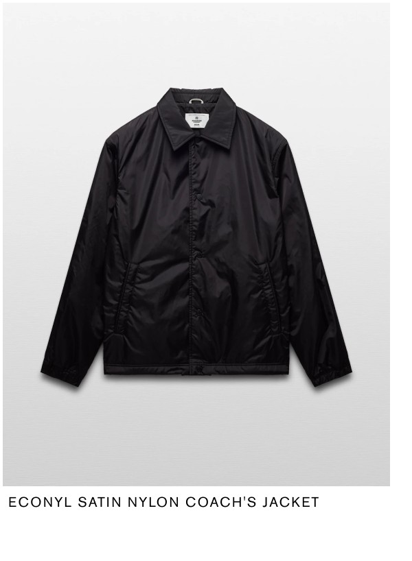 ECONYL SATIN NYLON COACH'S JACKET