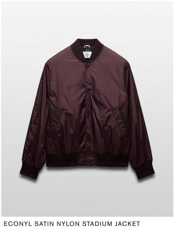 ECONYL SATIN NYLON STADIUM JACKET