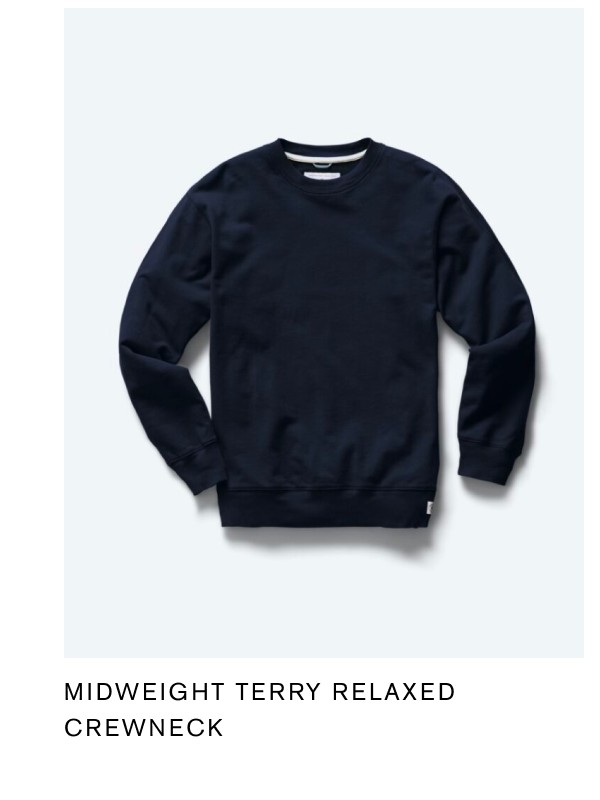 MIDWEIGHT TERRY RELAXED CREWNECK