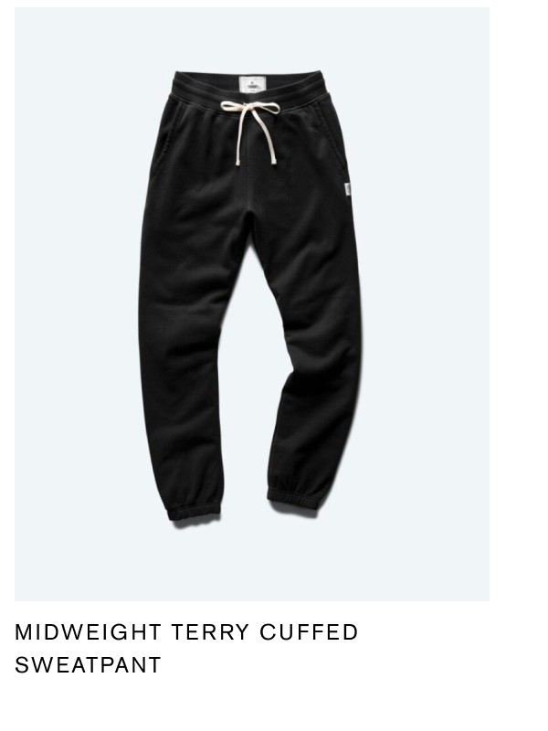 MIDWEIGHT TERRY CUFFED SWEATPANT