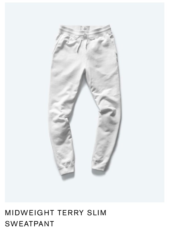 MIDWEIGHT TERRY SLIM SWEATPANT