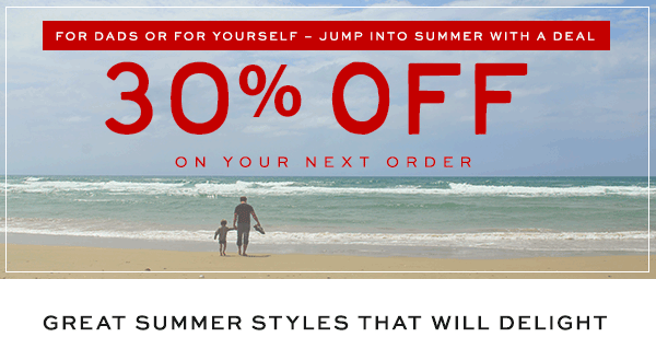 Take 30% Off You Next Order