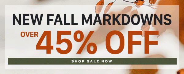 New Fall Markdowns