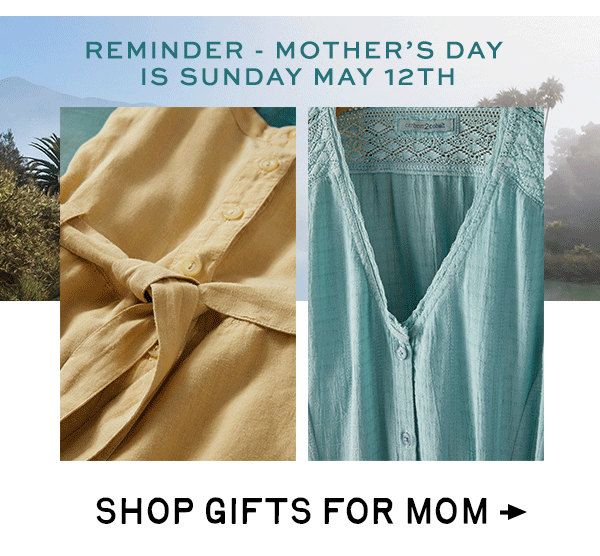 Mother's Day is Sunday, May 12