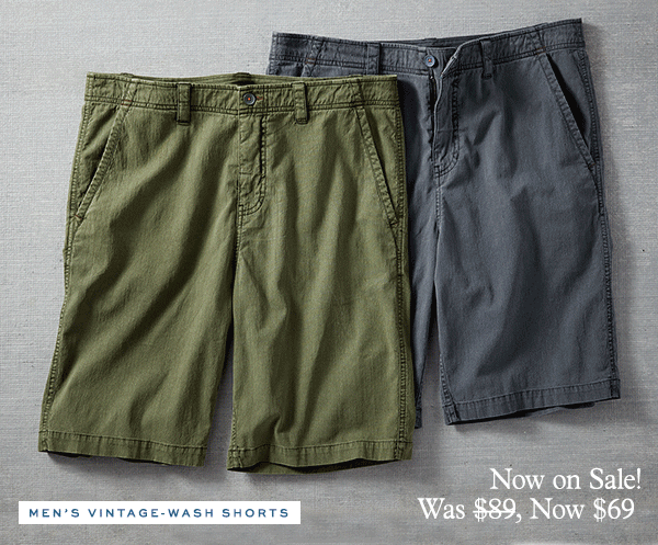 Men's Vintage-Wash Shorts