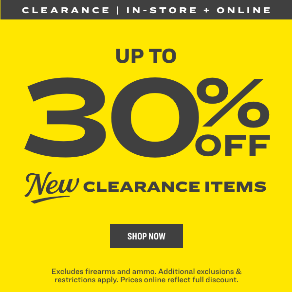 30% Off Clearance