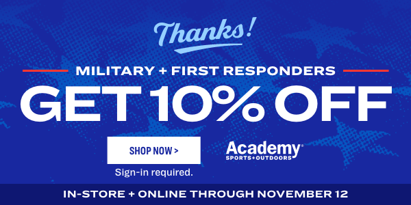 Military and First Responders get 10% Off