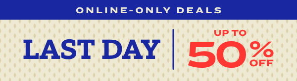 Last Day Online-Only Deals