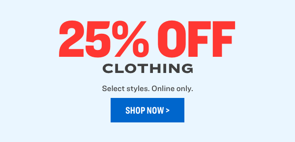 25% Off Clothing