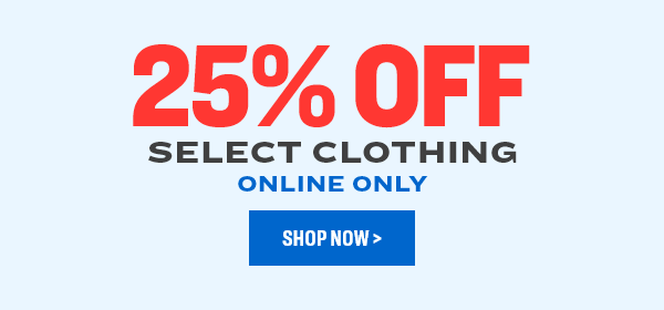25% OFF SELECT CLOTHING ONLINE ONLY RO TR 