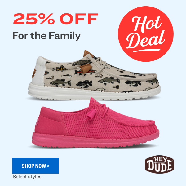 25% Off HEYDUDE