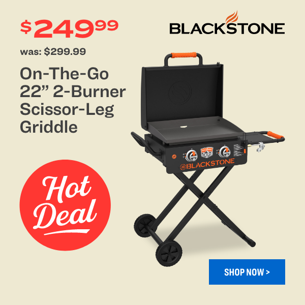 22" 2-Burner Scissor Leg Griddle