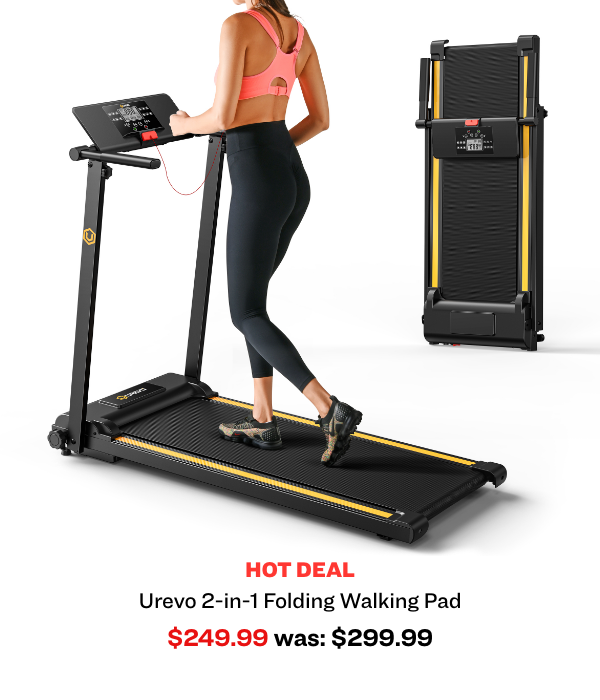 Urevo 2-in-1 Folding Walking Pad